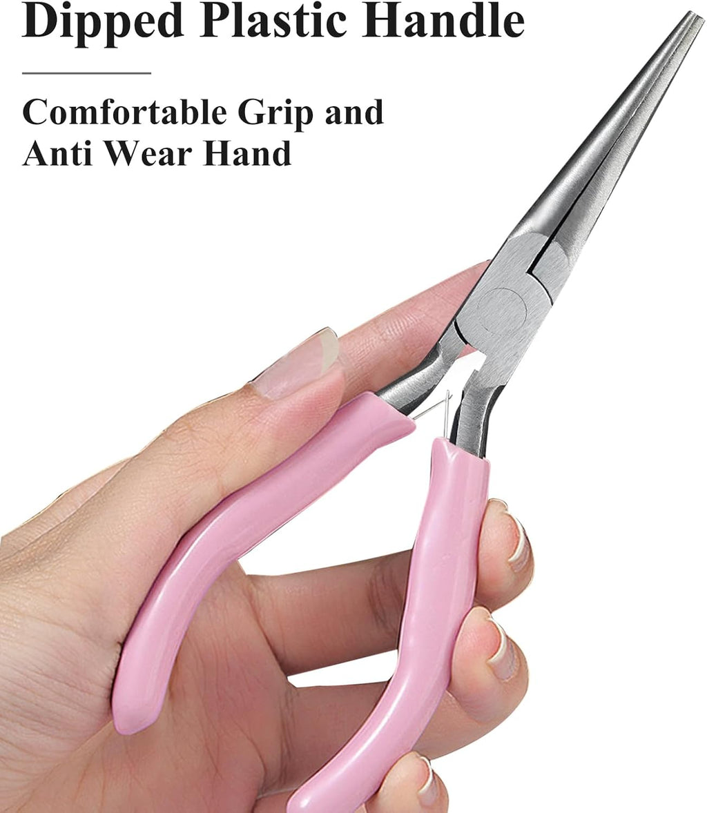 Acrylic UV Gel Tips Sculpture Tweezers Clip Nail Pincher Nipper Nail Form Kit Set, Stainless Steel Nail Shaping Tweezers C Curve Nail Art Tools for Manicure, Pedicure(Hj-Nat246)