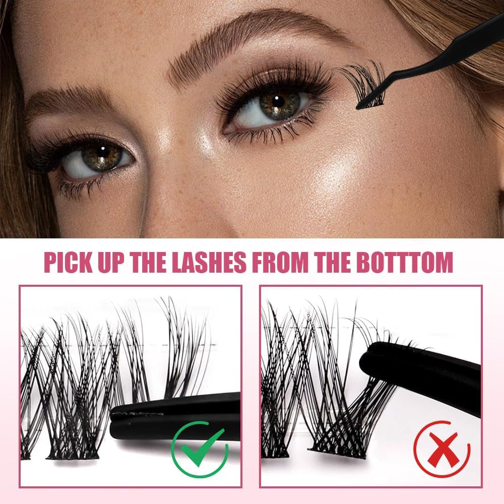 False Eyelash Set - Natural Volume (Black Tool, 30D+40D 150 Sets) (Pink)