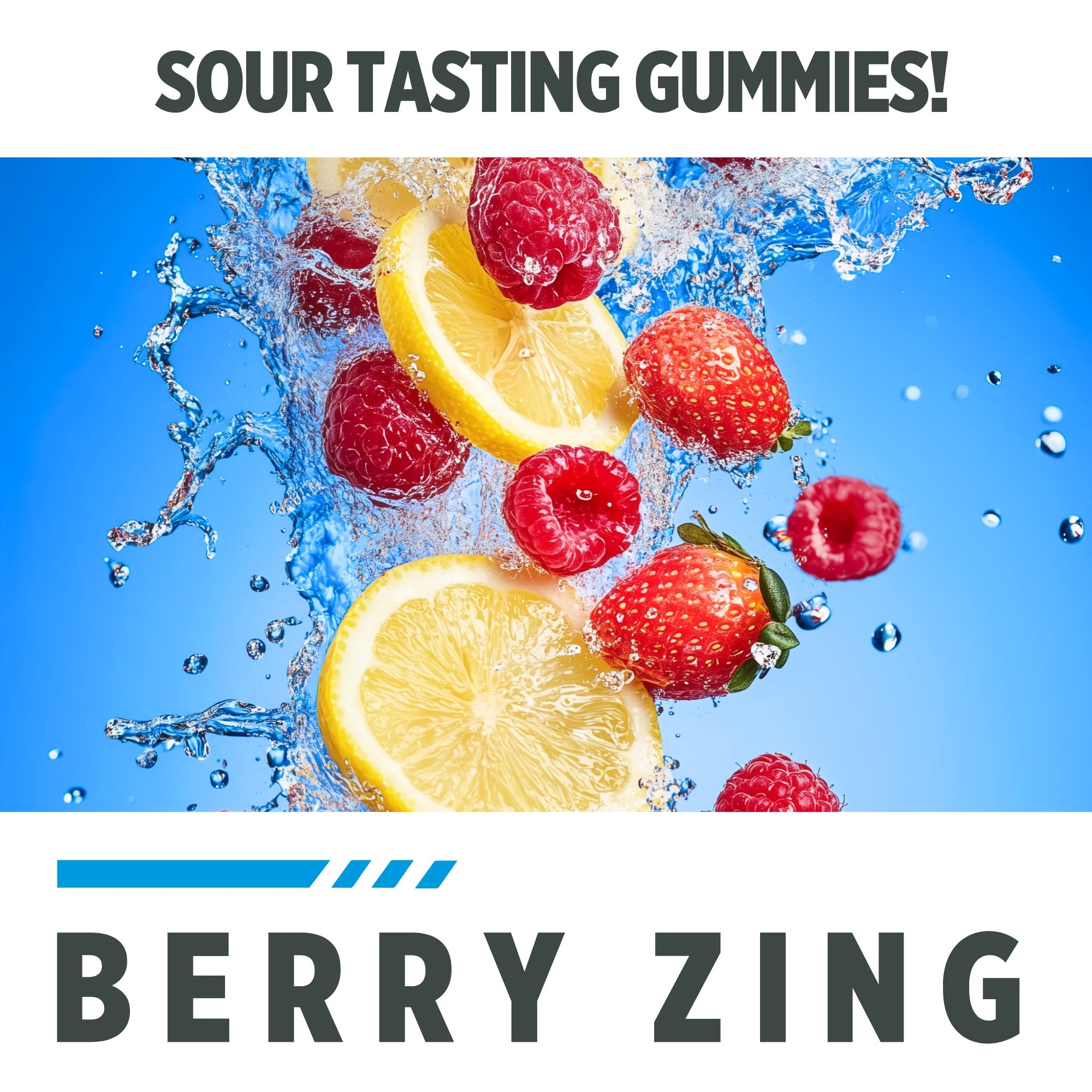 Creatine Hcl Gummies, Sour Berry Zing Flavor, Supports Muscle & Brain Health, 60 Count