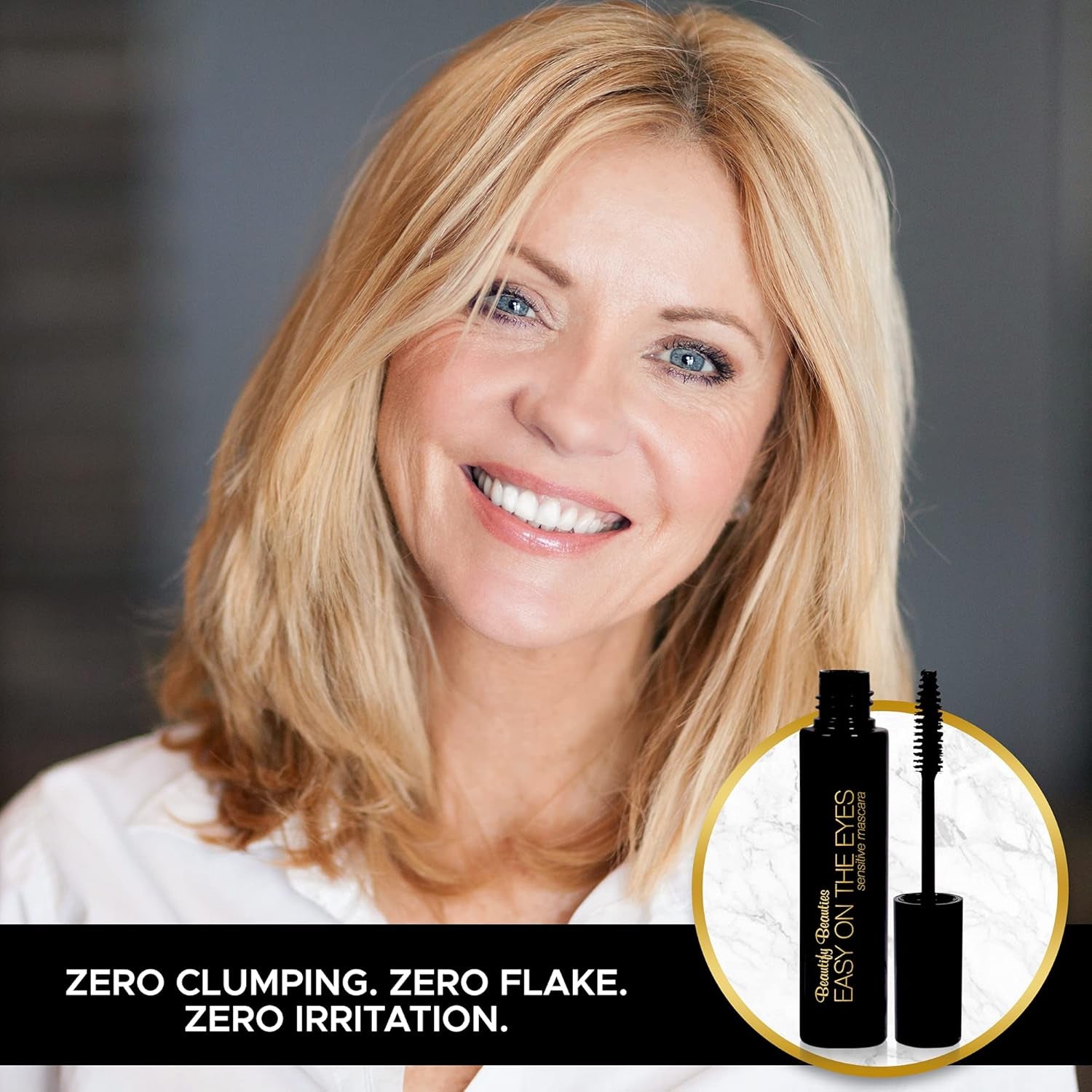 EASY on the EYES Sensitive, Hypoallergenic Eye Mascara for Contact Lens Wearers – Non-Irritating, Fragrance-Free for Natural Looking Lashes- 0.35 Oz