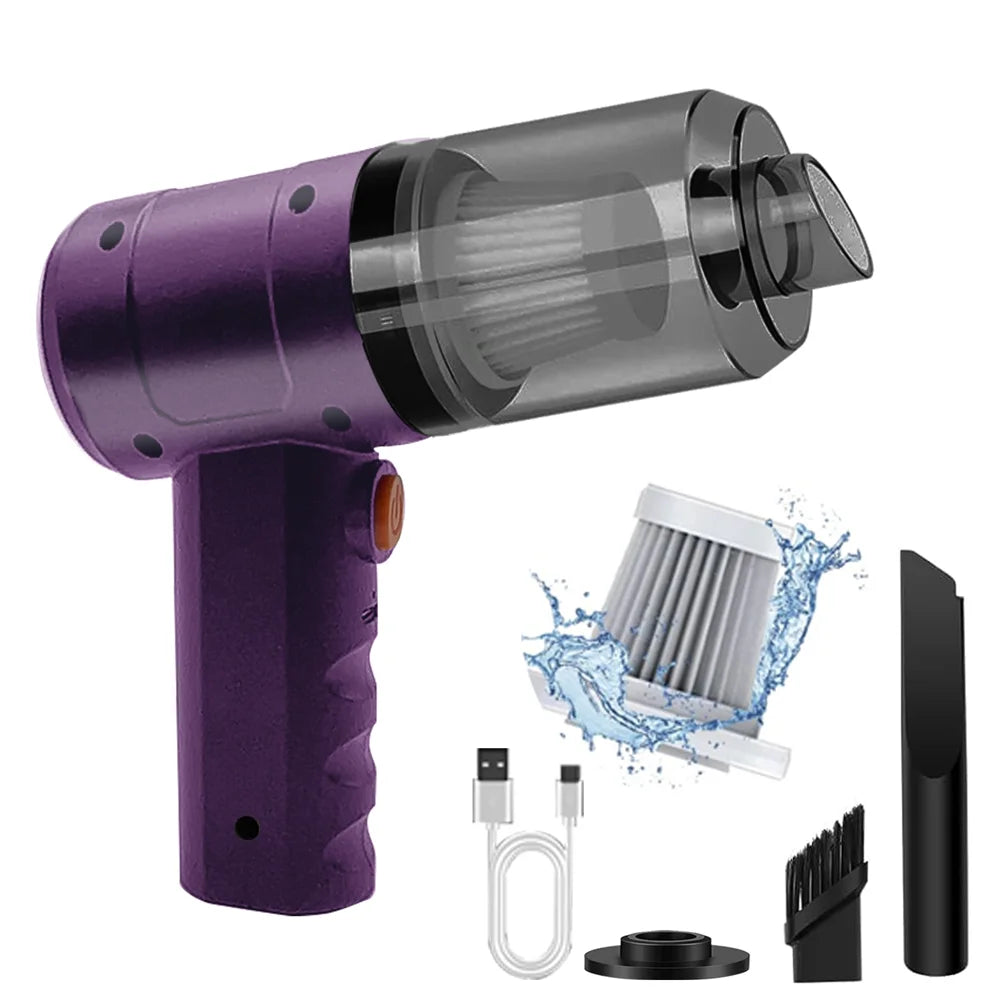 15000PA Compressed Air Dust Collector Handheld Vacuum Cordless High Power, Car Vacuum Cleaner Hairdryer Mini Portable