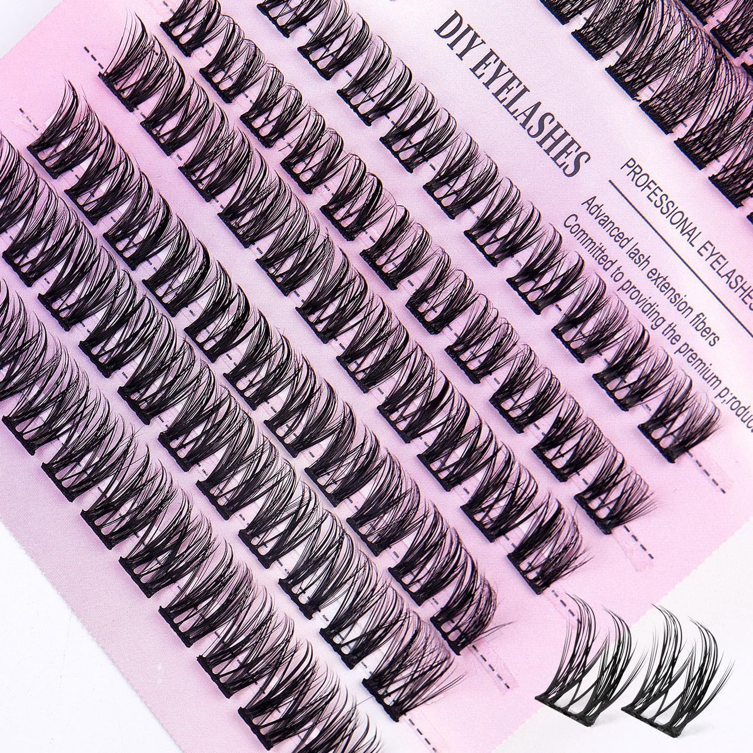 False Eyelash Set - Natural Volume (Black Tool, 30D+40D 150 Sets) (Pink)