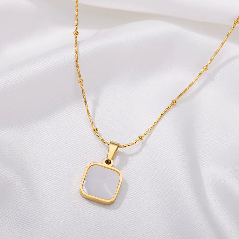 Double Layer Zircon Thick Clavicle Chain Necklace Stainless Steel Necklaces for Women Punk Hip-Hop Streetwear Jewelry Gift