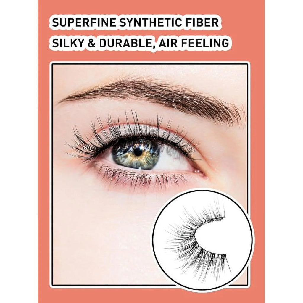 10 Pair False Eyelashes Natural Look Fluffy Lashes Handmade Cat Fake Eyelashes for Makeup