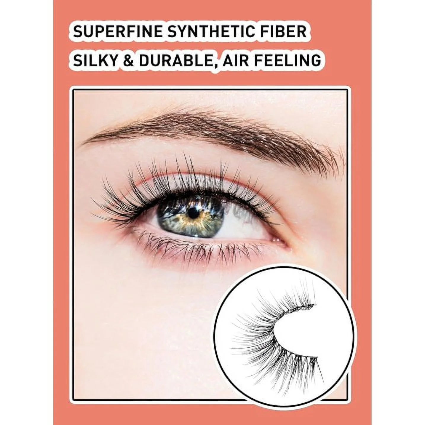 10 Pair False Eyelashes Natural Look Fluffy Lashes Handmade Cat Fake Eyelashes for Makeup