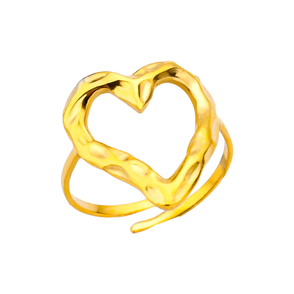 316L Stainless Steel Rings for Women Gold Color Never Fade Luxury Classic Rings Adjustable Rock Ring Aesthetic Jewelry Gift