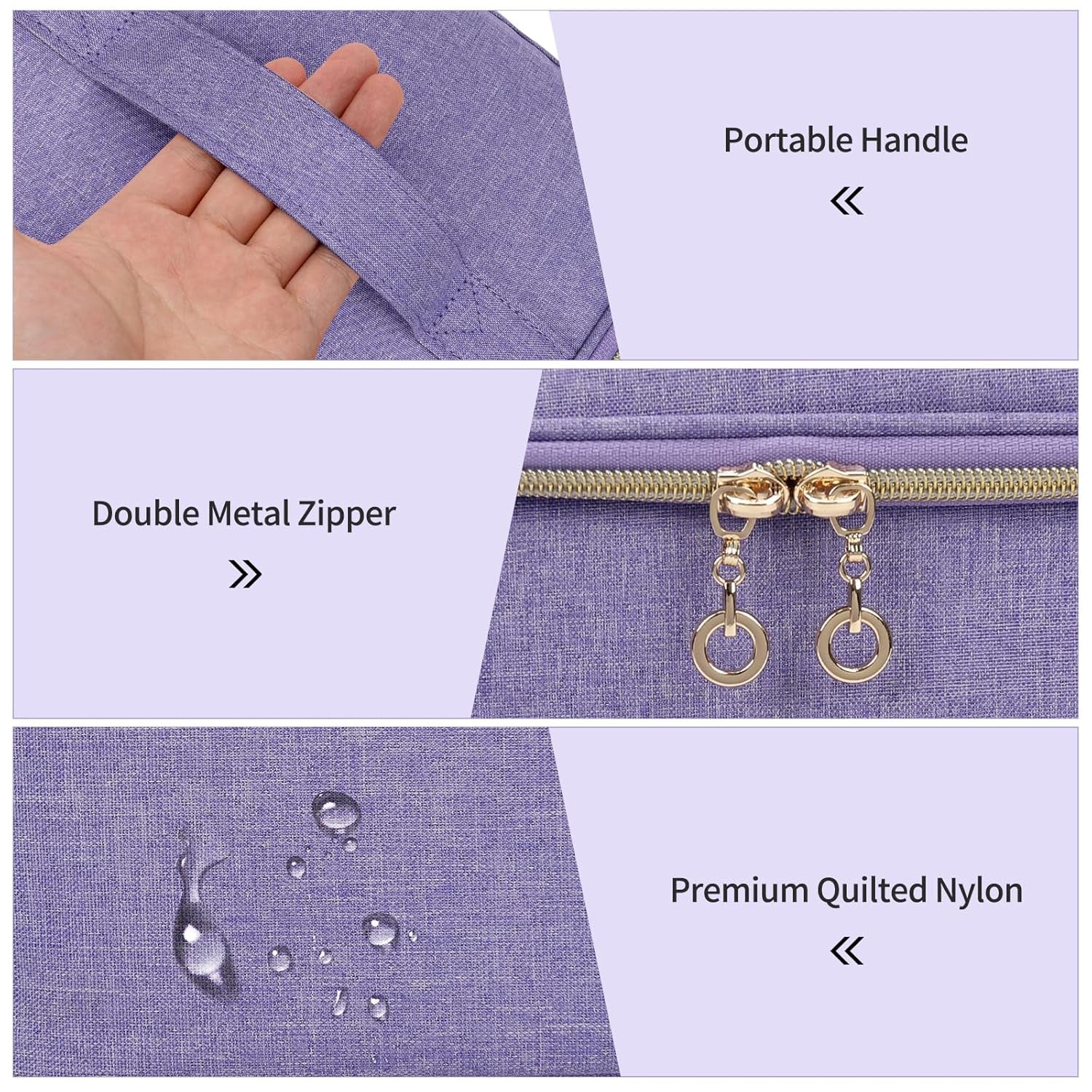 Nail Polish Organizer Case, Nail Supplies Storage Box Holds 45 Bottles Nail Polish & Nail Lamp, Travel Nail Tech Carrying Case, Nail Kit Bag for Nail Stuff & Manicure Tools