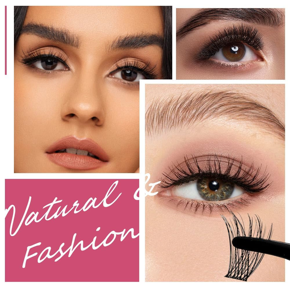 False Eyelash Set - Natural Volume (Black Tool, 30D+40D 150 Sets) (Pink)