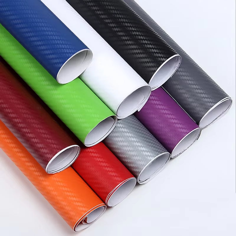 30X127Cm Car 3D Carbon Fiber Roll Film Stickers DIY Vinyl Film Auto Interior Styling Carbon Fiber Decorative Decals