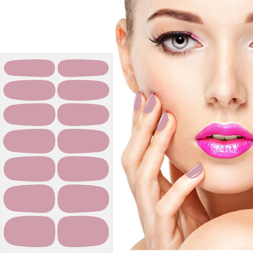 336 Pieces 24 Sheets Classic Retro Solid Color Nail Polish Strips Glitter Nail Wraps with Nail File Self-Adhesive Dark Nail Stickers Full Nail Wraps for Women Girls Nail Art