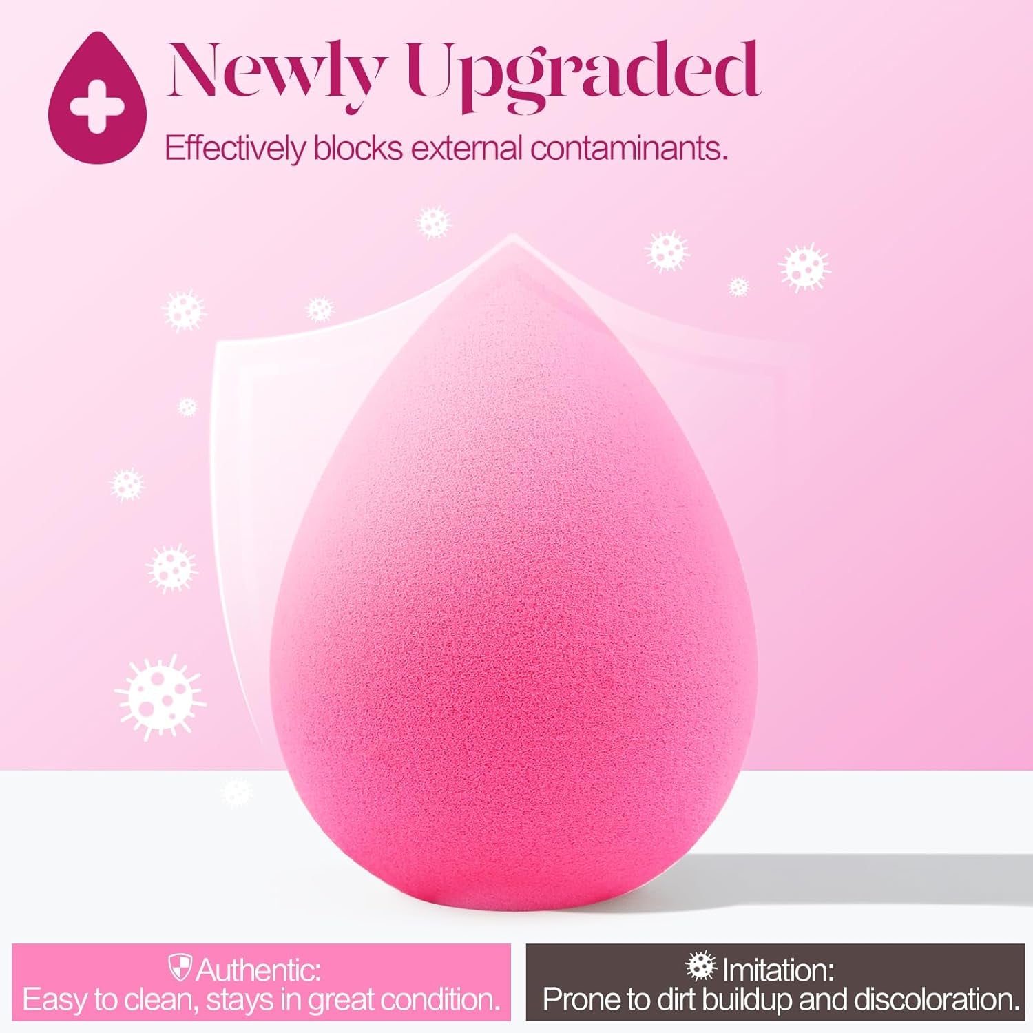 Super Soft Makeup Sponge Set of 6, Makeup Sponges for Foundation, Liquid, Cream and Powder, Pink Beauty Sponge for Blending, 0 Latex Blender