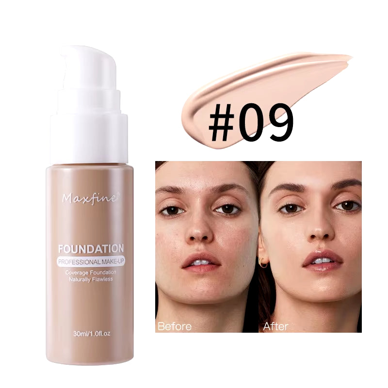 Liquid Foundation Effective Concealer Waterproof Sweat-Resistant Makeup Professional Cosmetics