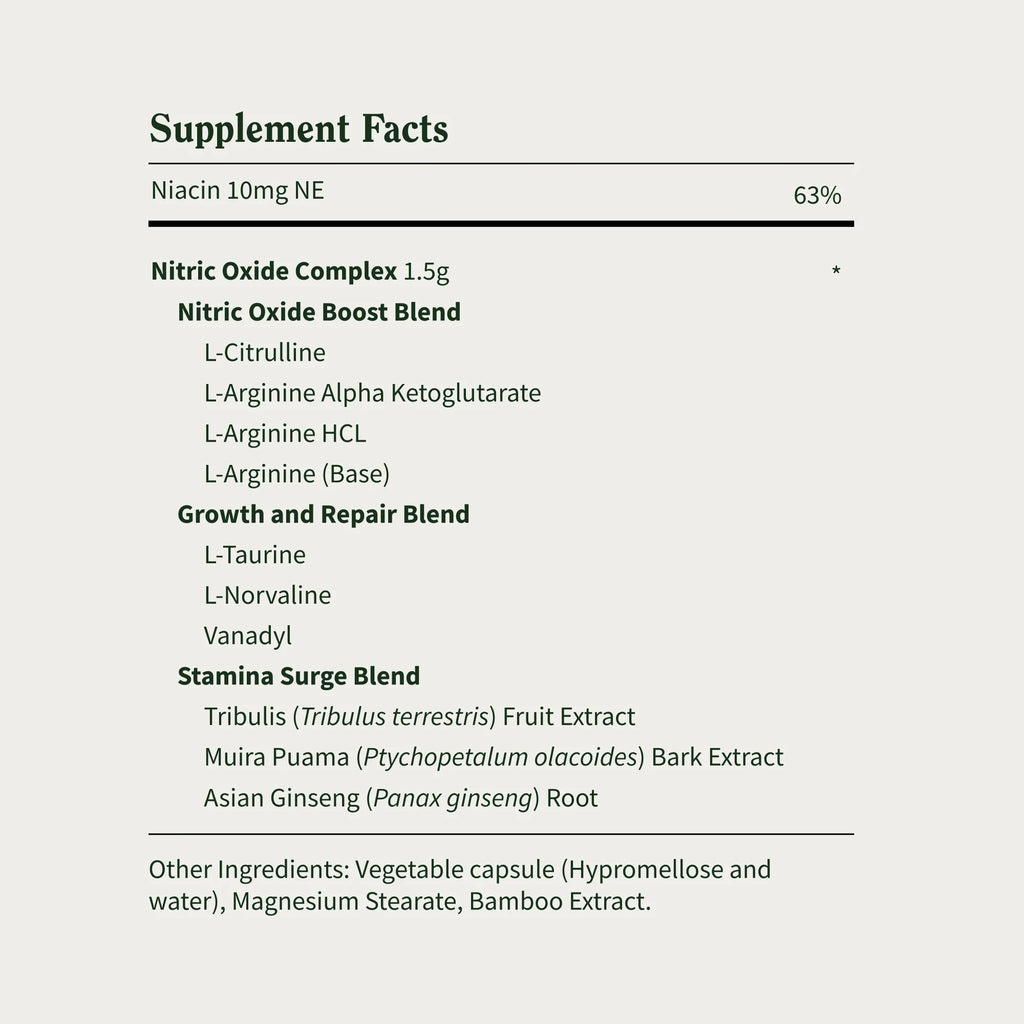 Nitric Oxide Booster - Growth & Building Powder, 90 Days Supply