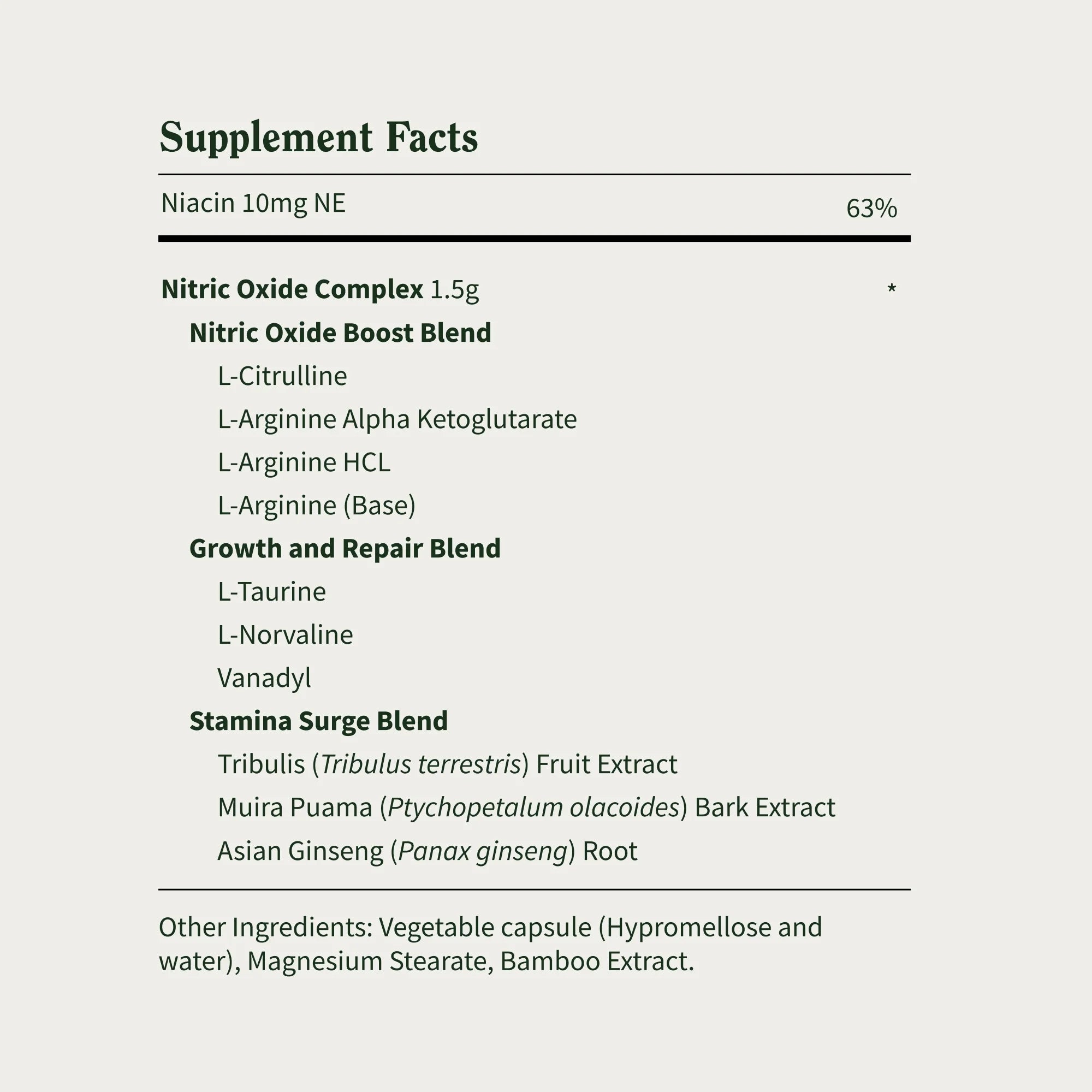 Nitric Oxide Booster - Growth & Building Powder, 90 Days Supply