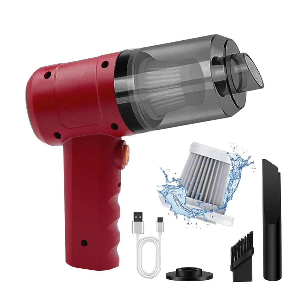 15000PA Compressed Air Dust Collector Handheld Vacuum Cordless High Power, Car Vacuum Cleaner Hairdryer Mini Portable