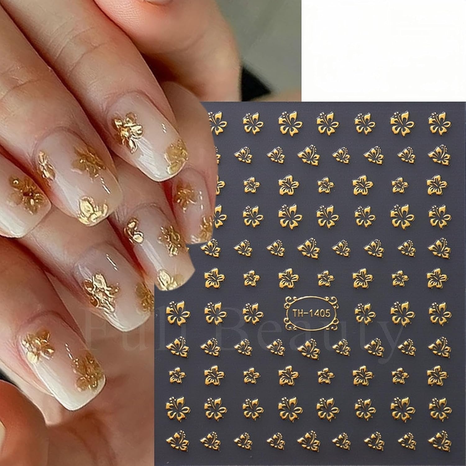 5Sheets Gold Line Nail Art Stickers 3D Self Adhesive Metal Geometric Stripe Wave Little Flower Nail Sticker Glitter Designs Nail Art Supplies Bow Sticker for Women DIY Nail Decoration