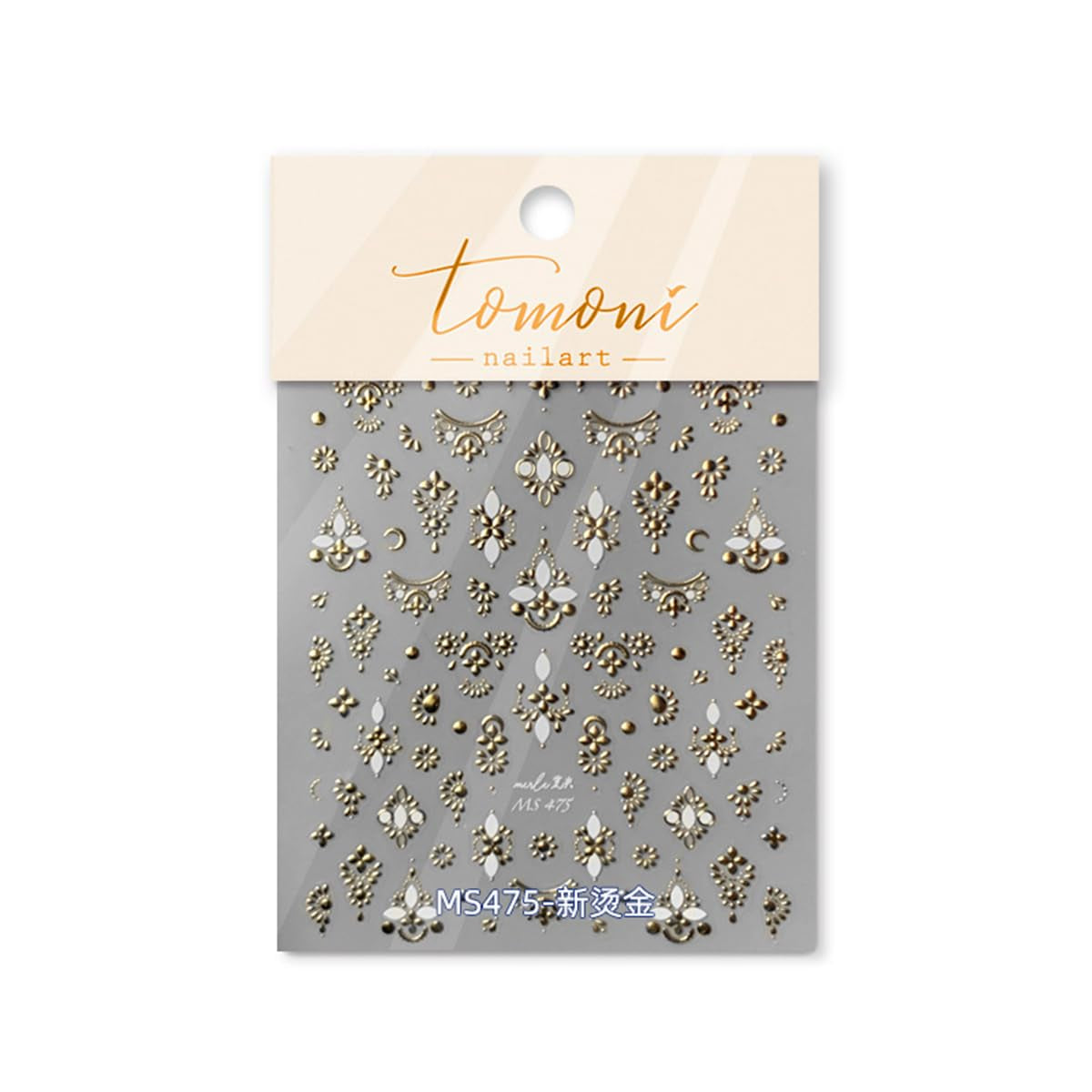 Gold Nail Art Stickers Golden Totem Decals 3D Bronzing Self-Adhesive Supplies Luxury Design Hollow Flower Nails Adhesive Sliders for Women Girls DIY Manicure Decorations