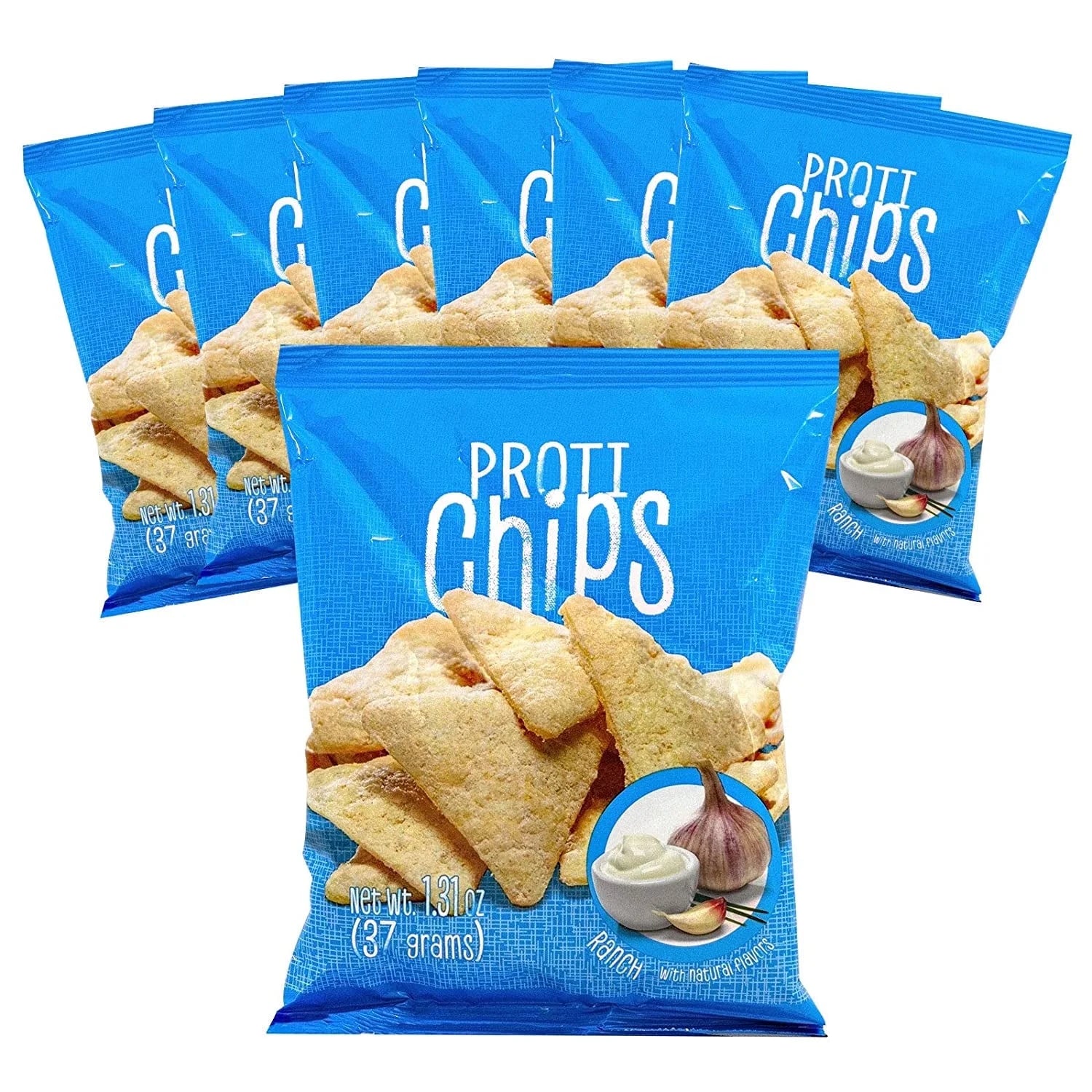 High Protein Ranch Snack Chips, 15G Protein, 7 Bags