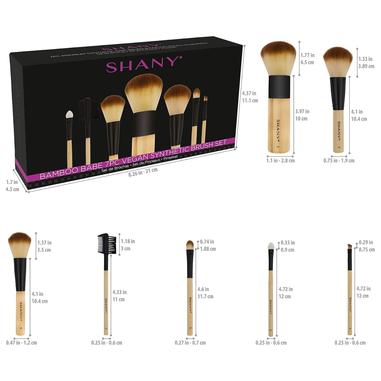 Bamboo Makeup Brush Set - Old Packaging and Style