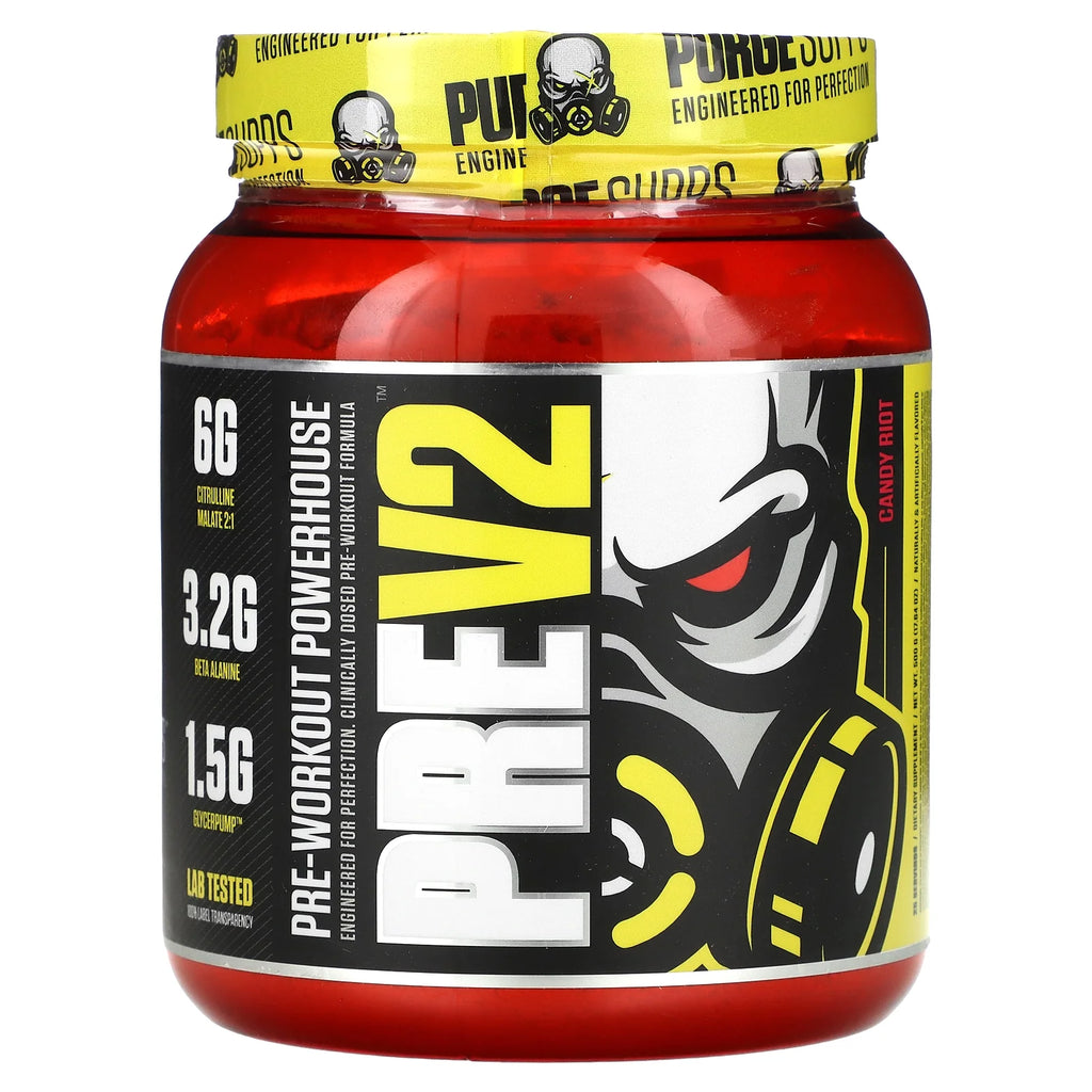 Pre V2, Pre-Workout Powerhouse, Candy Riot, 17.64 Oz (500 G)