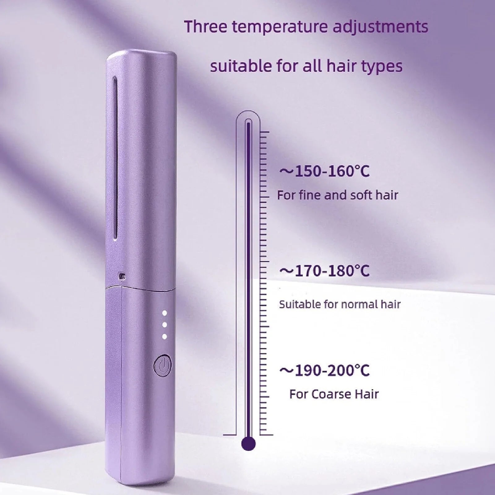 Rechargeable Mini Hair Straightener, Negative Ion Hot Comb Hair Straightener, Portable Cordless Hair Straightening Brush,A Quick Styling Brush