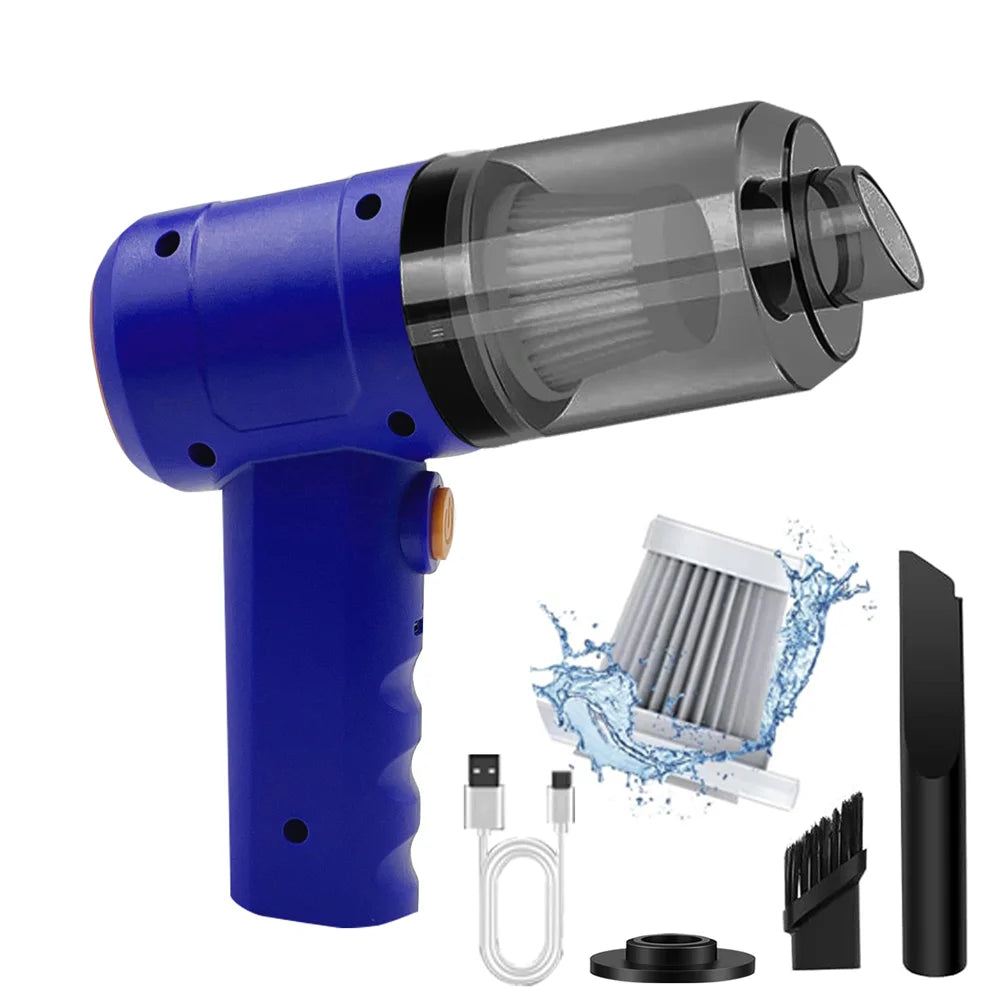 15000PA Compressed Air Dust Collector Handheld Vacuum Cordless High Power, Car Vacuum Cleaner Hairdryer Mini Portable