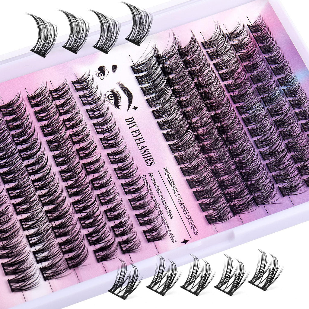 False Eyelash Set - Natural Volume (Black Tool, 30D+40D 150 Sets) (Pink)