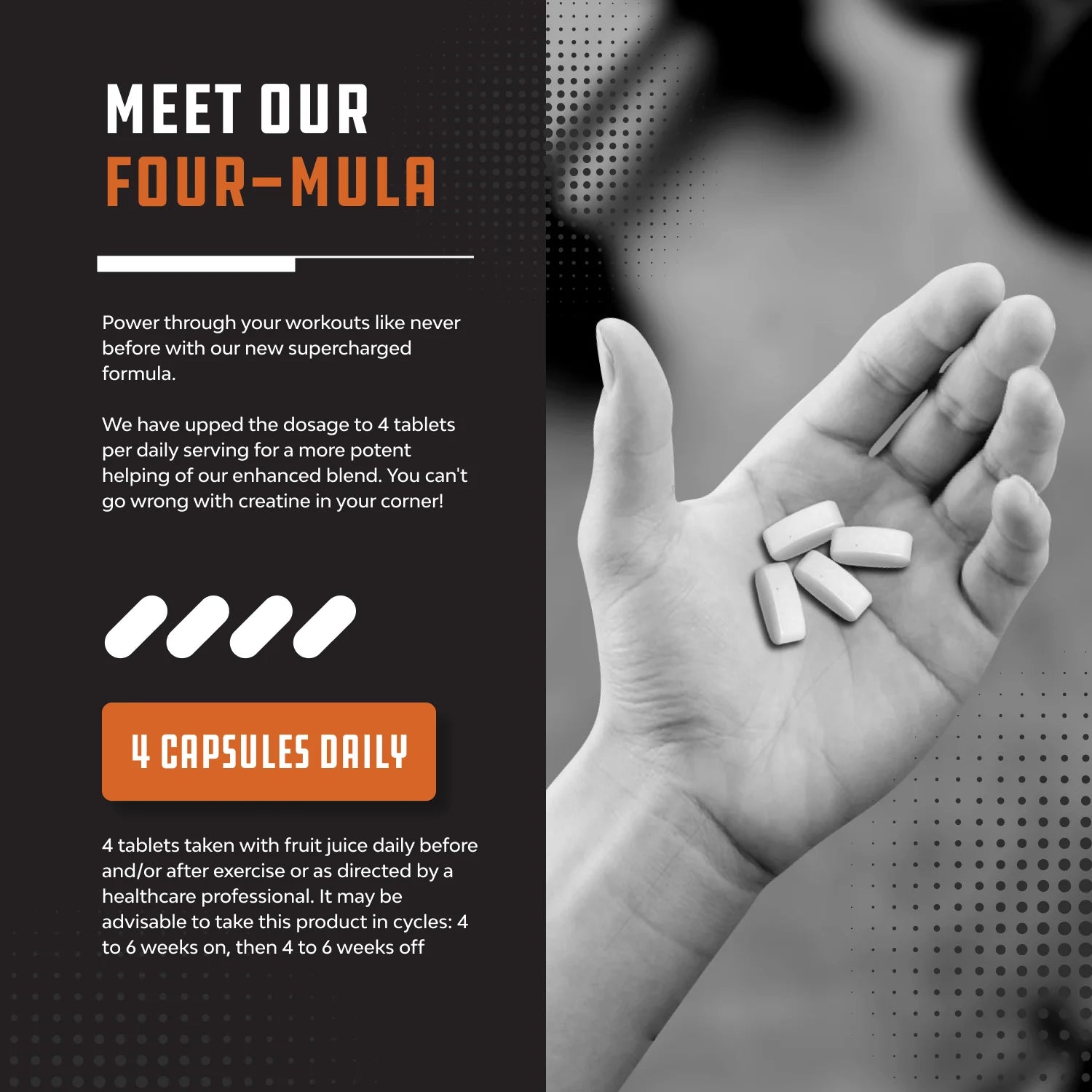 High Strength Tri-Phase Creatine, Muscle Mass Gain and Recovery Supplement, 120 Tablets