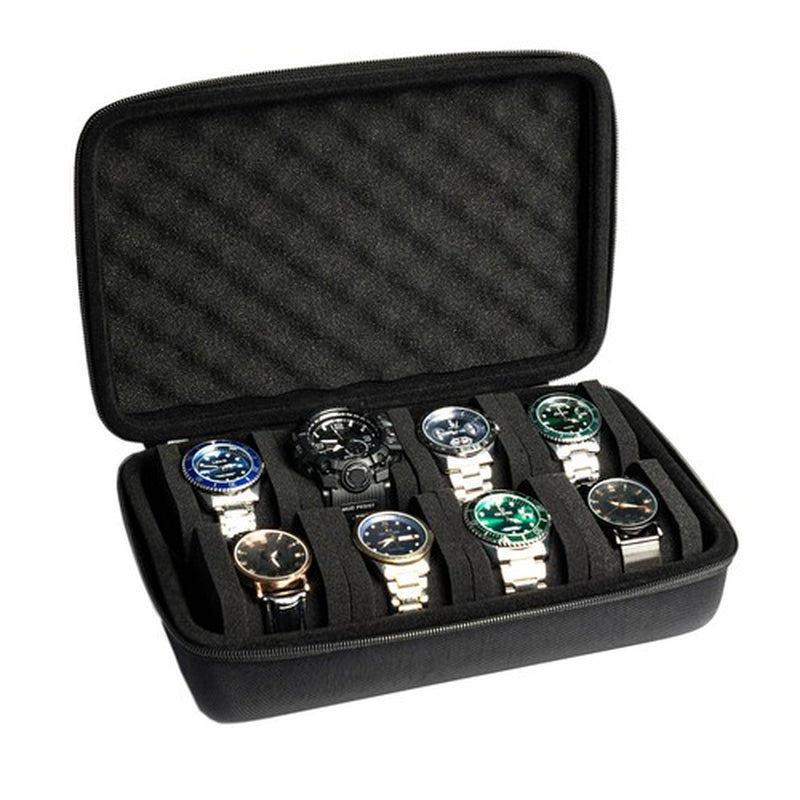 8 Slots Watch Case Hard Watch Travel Case Hard Watch Travel Box Padded Case F